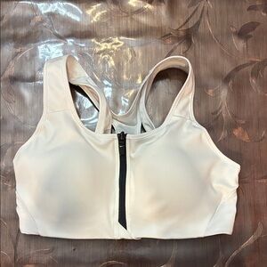 Nike Zip-Front White Sports Bra